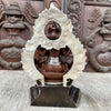 Chenrezig with Throne Pure Copper and Silver Plated Statue