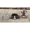 Chenrezig with Throne Pure Copper and Silver Plated Statue