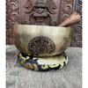 Chenrezig with Eight Auspicious Symbols Carved Singing Bowl