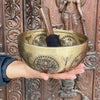 Seven Chakra Healing Carved Singing Bowl