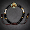 Onyx and Mother of Pearl Tree Of Life Bracelet