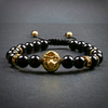 Onyx Lion Head Bracelet