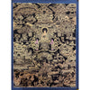 Buddha Life Story Black & Gold Thangka