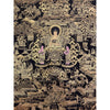 Buddha Life Story Black & Gold Thangka