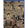 Buddha Life Story Black & Gold Thangka