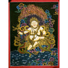 White Jambhala Tibetan Thangka