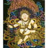 White Jambhala Tibetan Thangka