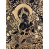 Green Tara Black and Gold Thangka