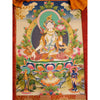 White Tara Thangka - Silk Framed