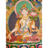 White Tara Thangka - Silk Framed