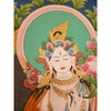 White Tara Thangka - Silk Framed