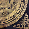 Kalachakra Mandala Black and Gold Thangka Painting