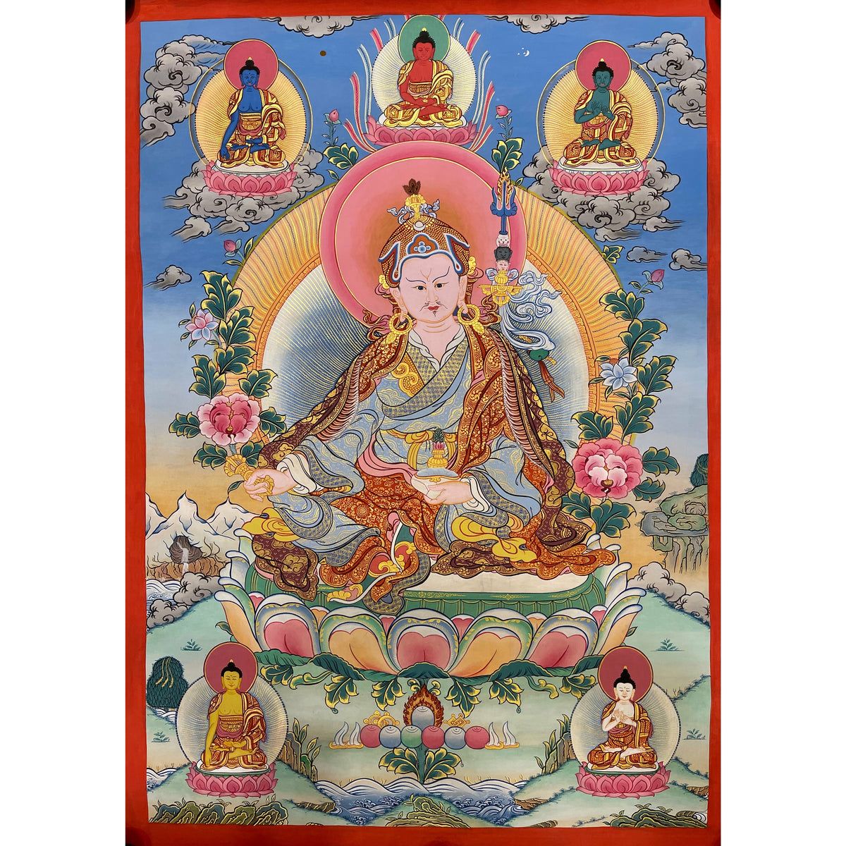 Guru Rinpoche Padmasambhava Large Thangka– Art Of Tibet