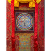 Kalachakra Mandala Tibetan Thangka - Silk framed