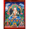 White Tara Thangka - Silk Framed