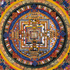 Kalachakra Mandala Tibetan Thangka - Silk framed