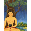 Buddha Meditating In Bodhi Tree Thangka