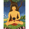 Buddha Meditating In Bodhi Tree Thangka